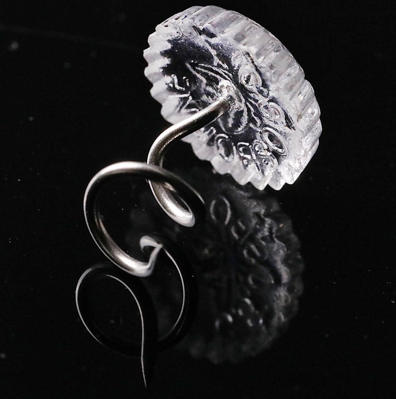 Mini Skater 100 pcs Clear Heads Screw Nail Twist Pins Headliners Upholstery for Slipcovers Chair Couch Furniture Car Slip Covers Bedskirt Fixed Blankets Sofa Sets 0.6 inch (100 pcs) - Image 5